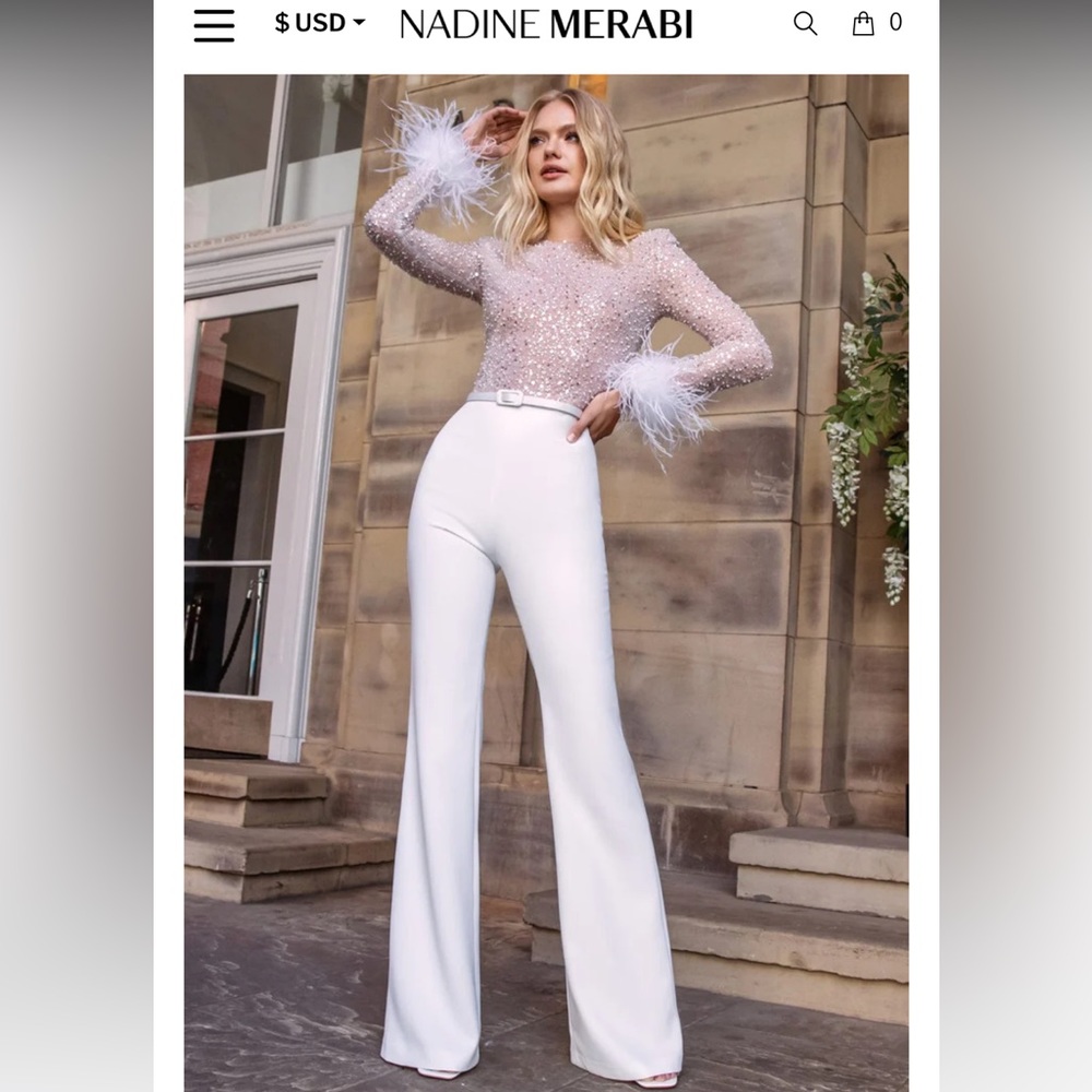 Nadine Merabi AMELIA WHITE JUMPSUIT